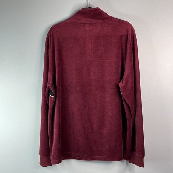 ARIZONA Jean Co Mens 80s Vibe Velour Color Block 1/4 Zip Pullover Sweater XL - Picture 6 of 11